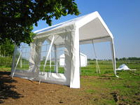 Tonnelle 3 x 4 m PE blanc